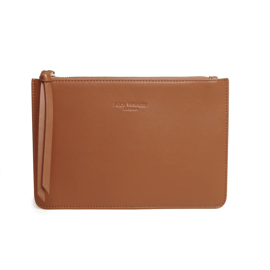 Tan Paris Clutch Pouch | Alice Wheeler