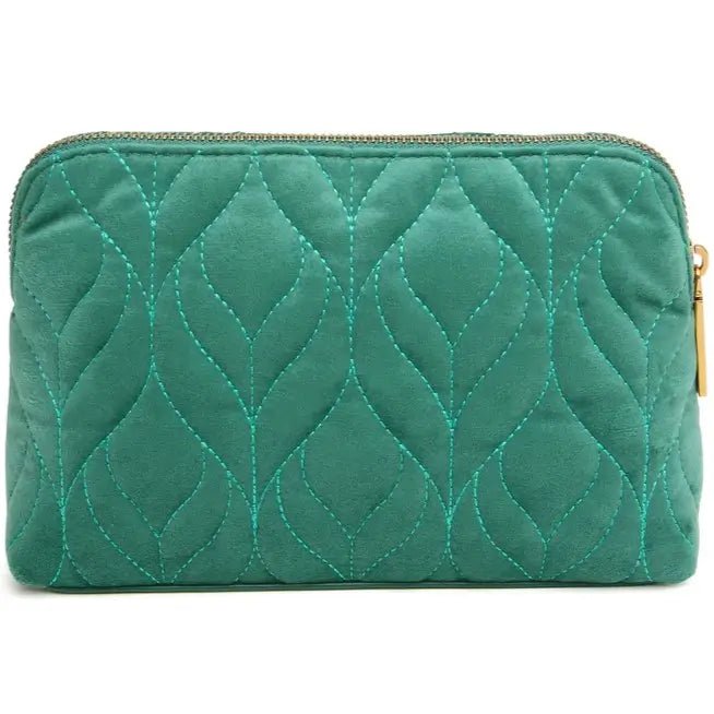 Teal Velvet Make up Bag | Alice Wheeler