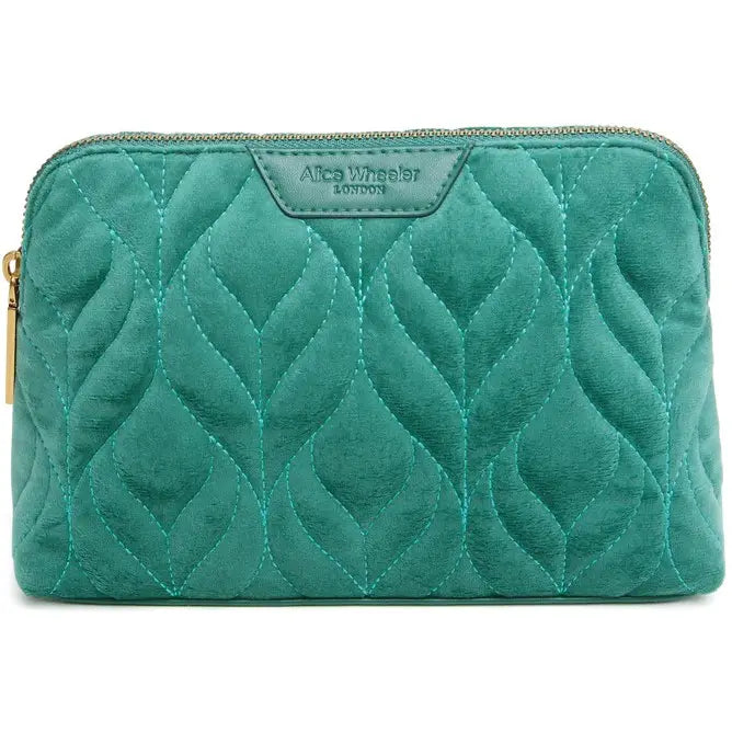 Teal Velvet Make up Bag | Alice Wheeler