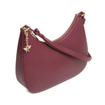 Berry colour cross body bag in vegan leather by Alice Wheeler in Southend