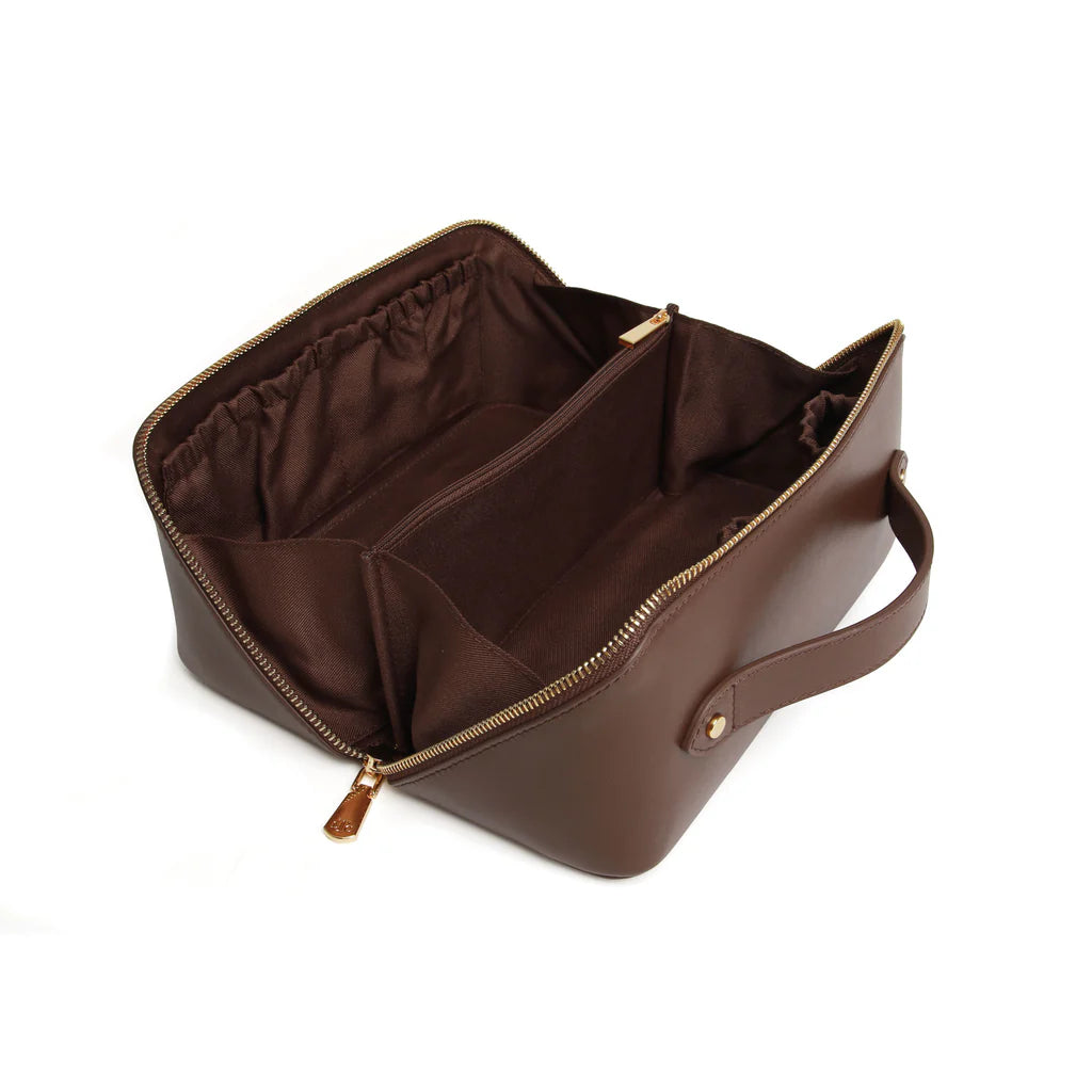 Brown Leather Train Case