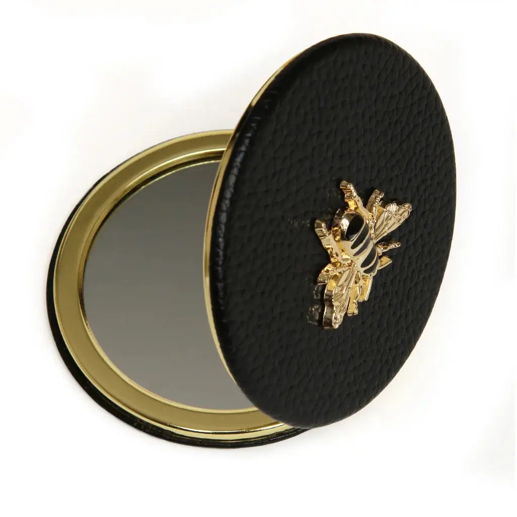 Black Round Compact Mirror