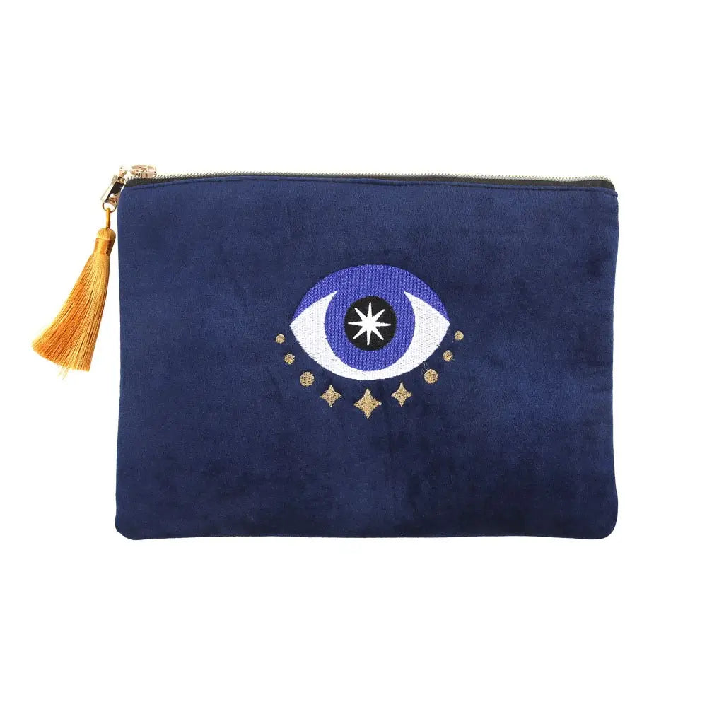 All Seeing Eye of Protection Velvet Look Make Up Bag