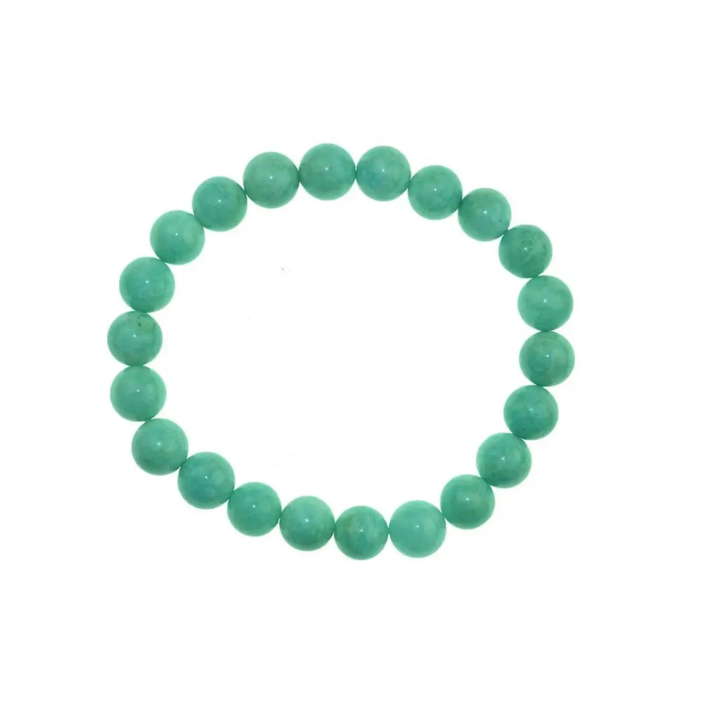 Amazonite Gemstone 8mm Crystal Bead Bracelet