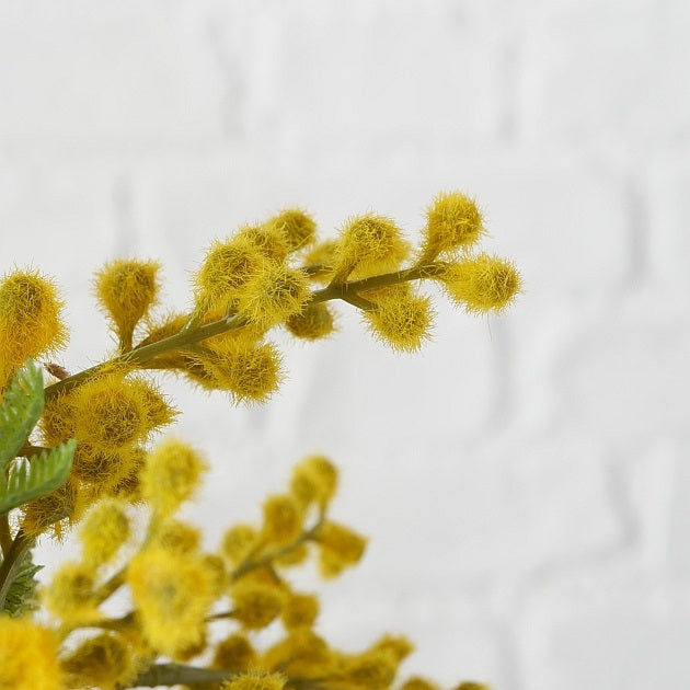 Faux Mimosa Flower Stem L40cm