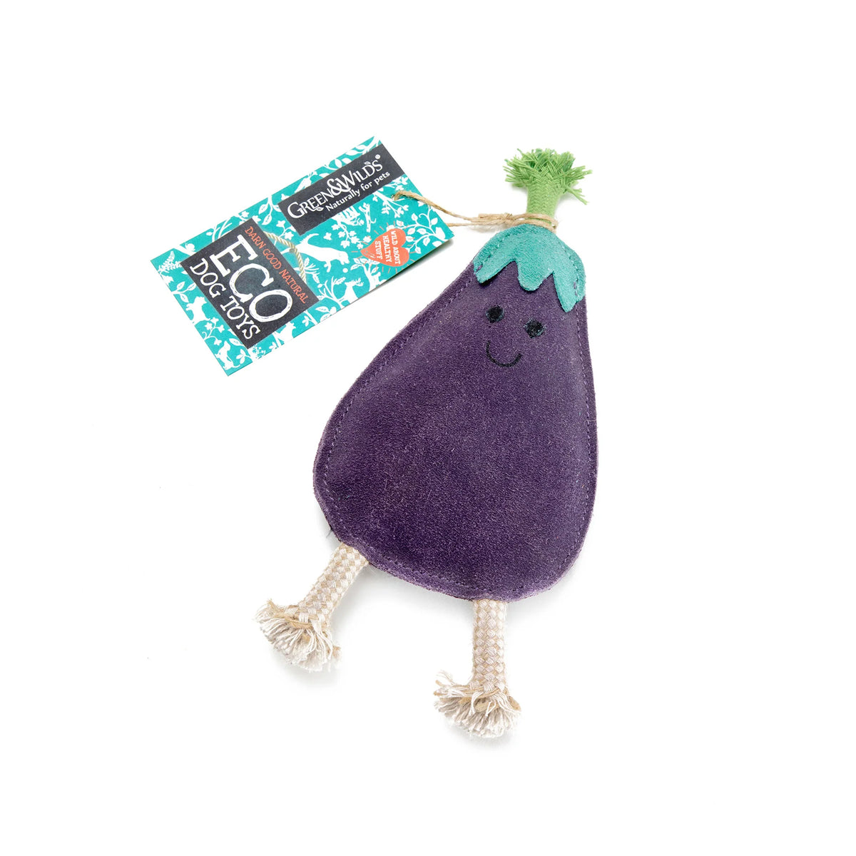 Green & Wilds Austin the Aubergine Eco Dog Toy