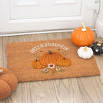 Autumn Days Hello Pumpkin Natural Coir Doormat