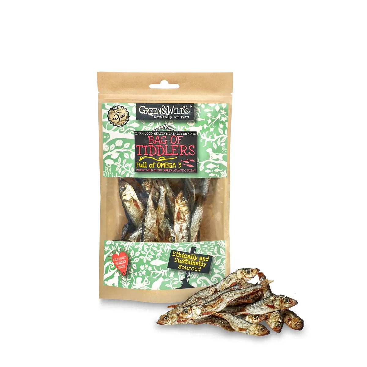 Bag of tiddlers cat treats | green & wilds stockist Southend