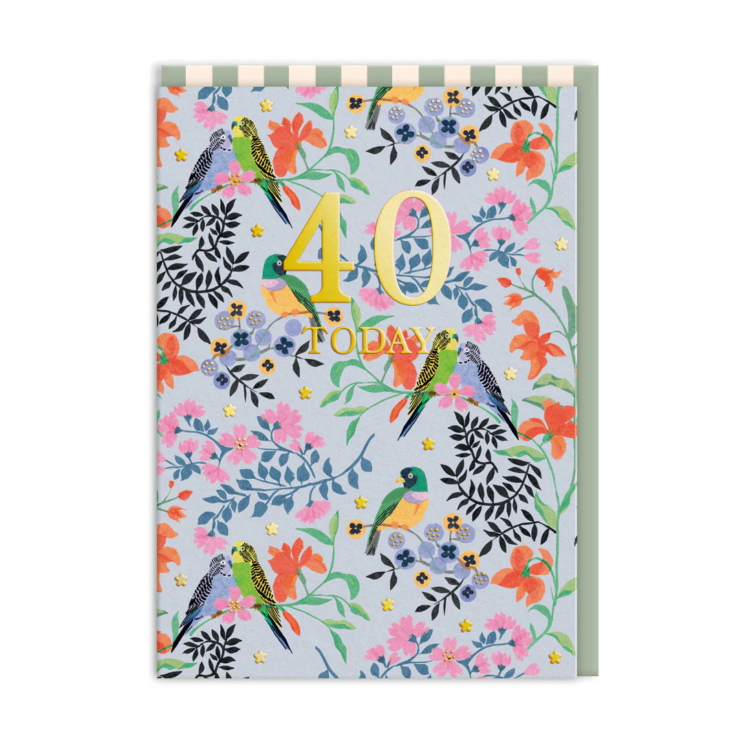 Buy Cath Kidston 40 Today Birthday Card in Paper Birds design