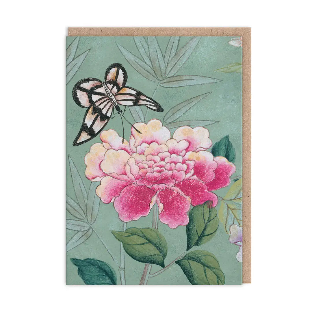 Buy Butterfly And Peony Greeting Card in Southend