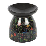 Black Midnight Bloom Print Oil Burner Wax Melt Warmer