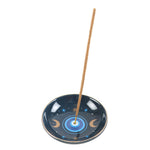 Blue Evil Eye Ceramic Incense Stick Holder Dish