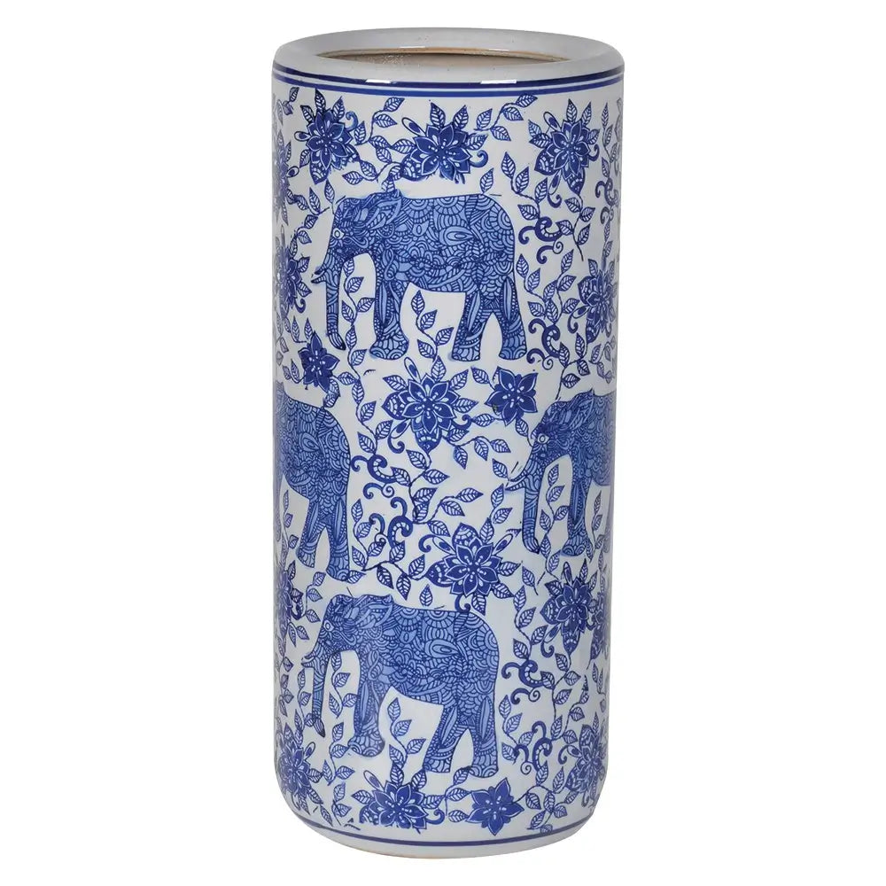 Blue and White Bengali Umbrella Stand