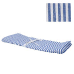 Blue and White Stripe Cotton-Mix Table Runner by Gisela Graham