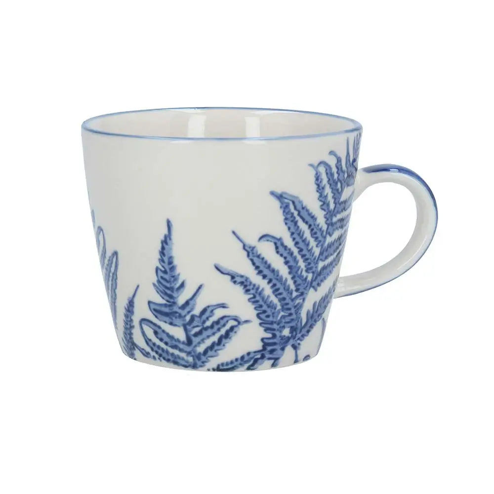 Blue Ferns Stoneware Mug