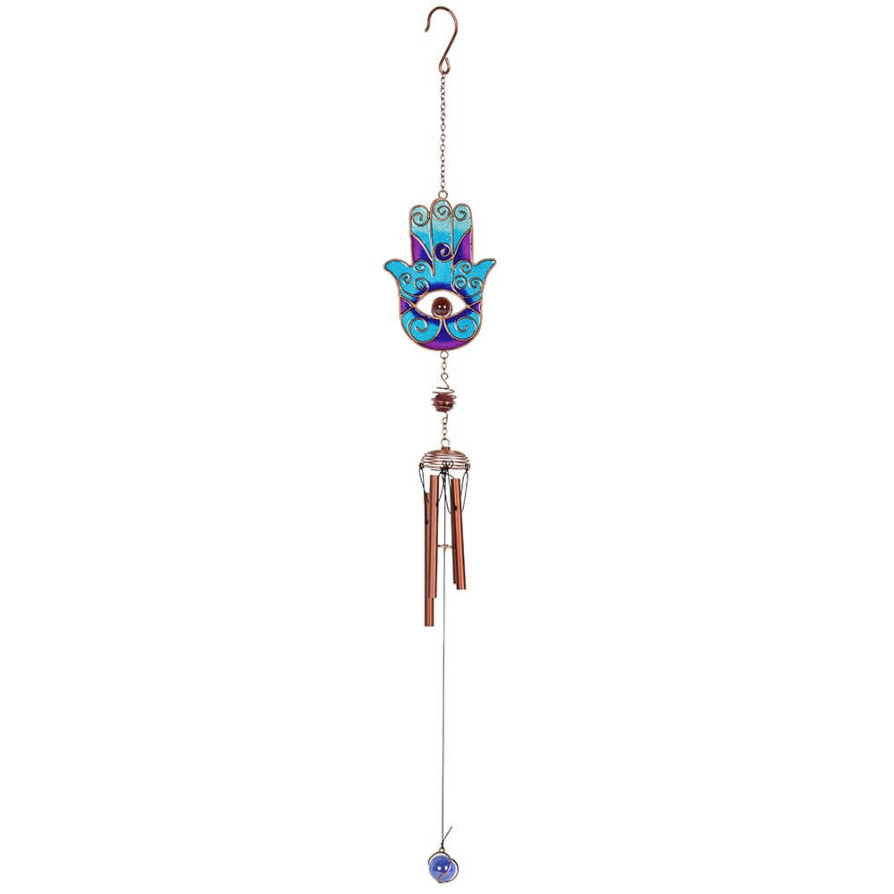 Protective Blue Hand of Hamsa Windchime