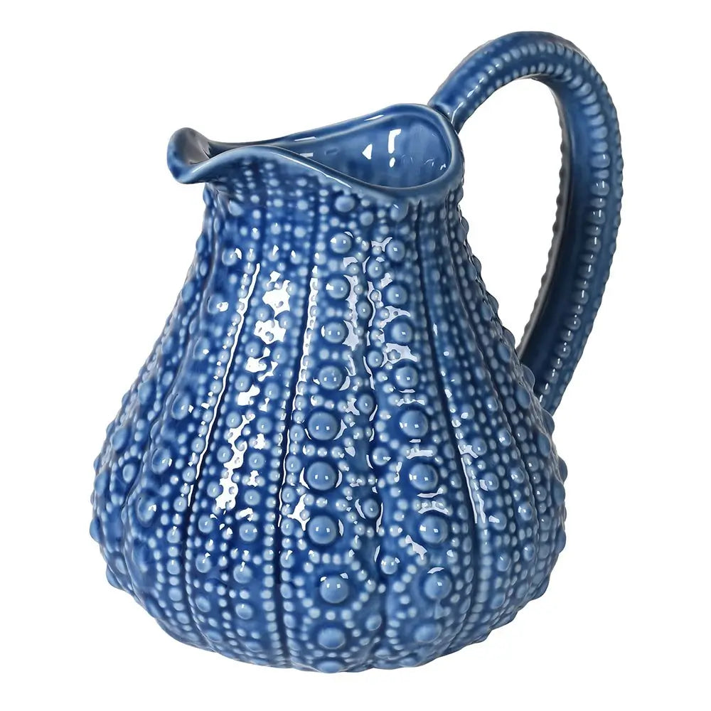 Blue Sea Urchin Ceramic Jug