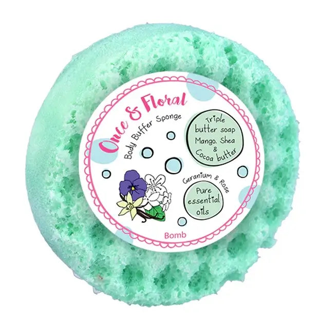 Once & Floral Body Buffer Shower Sponge by Bomb Cosmetics in Southend