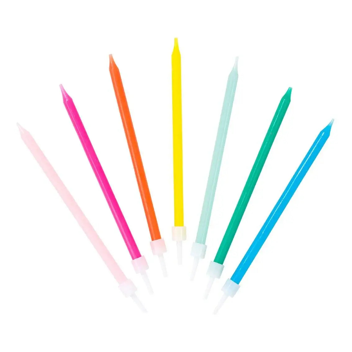 Bright Rainbow Colour Party Candles by Talking Tables at Southend gift shop Under the Sun