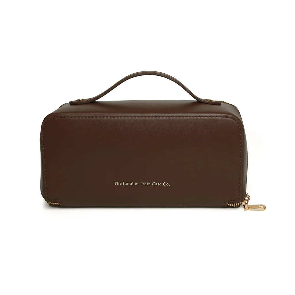 Brown Leather Train Case