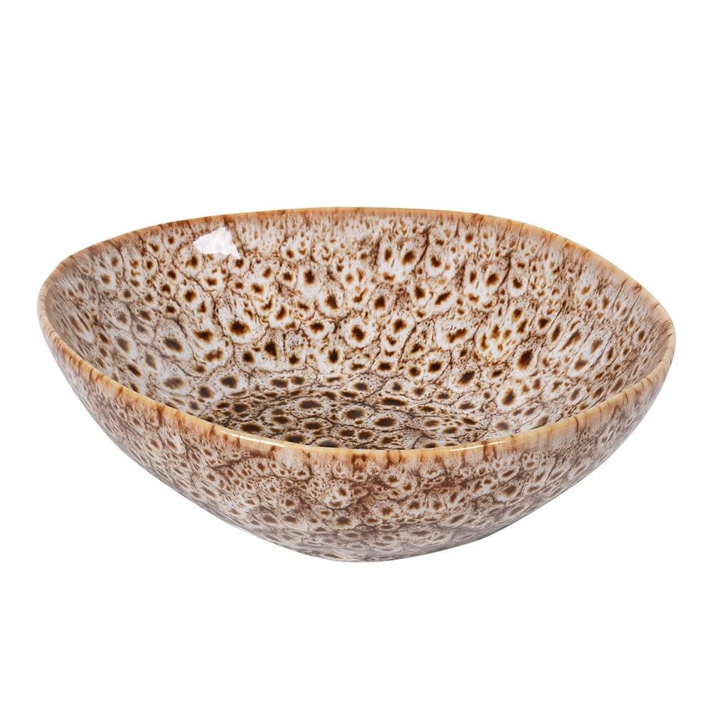 Brown Speckle Glazed Ceramic Bowl