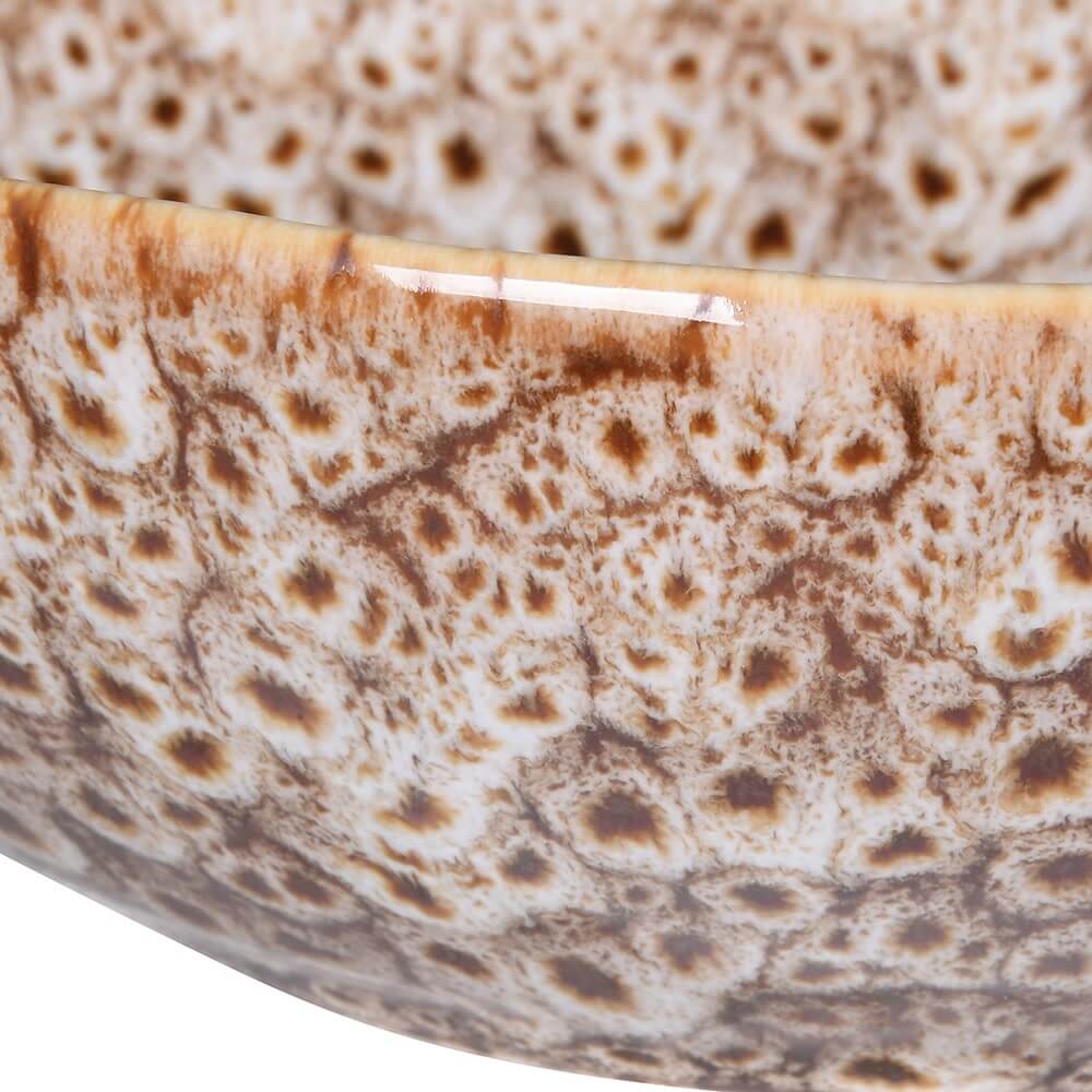 Brown Speckle Glazed Ceramic Bowl