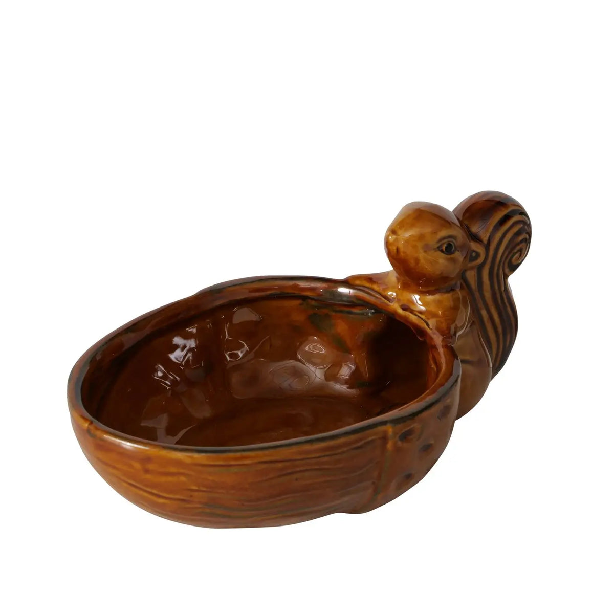 Brown Squirrel and Acorn Ceramic Bowl