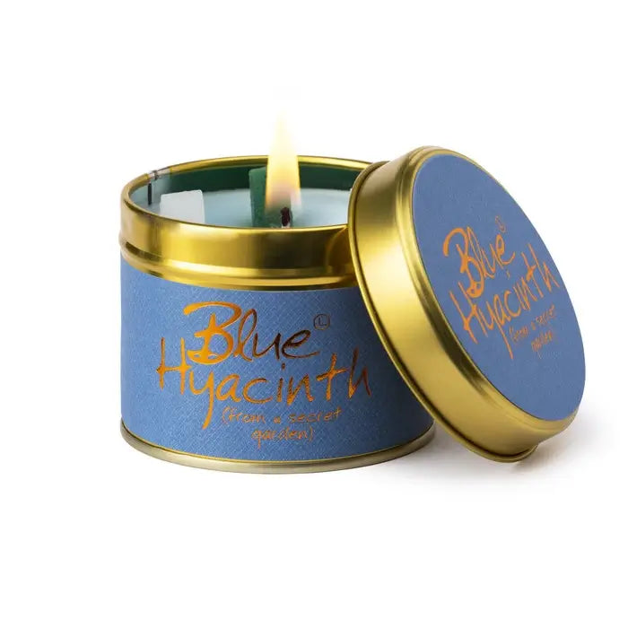 Blue Hyacinth Scented Lily-Flame Candle Tin in Southend