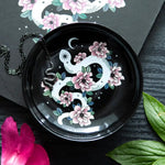 Floral Snake Black Trinket Dish
