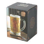 Viking Compass Glass Beer Tankard with Coaster