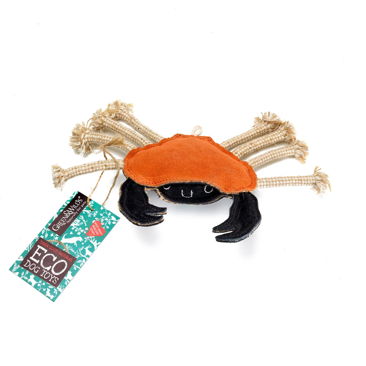 Green & Wilds Carlos the Crab Eco Dog Toy