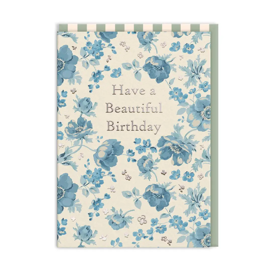 Cath Kidston Blue Anenome Beautiful Birthday Card