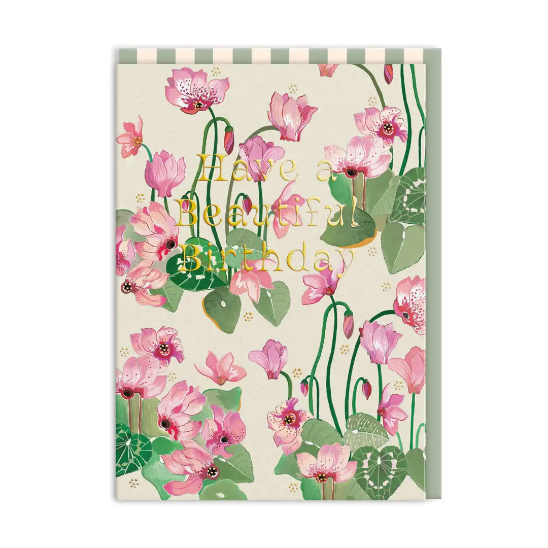 Cath Kidston Beautiful Birthday Cyclamen Card