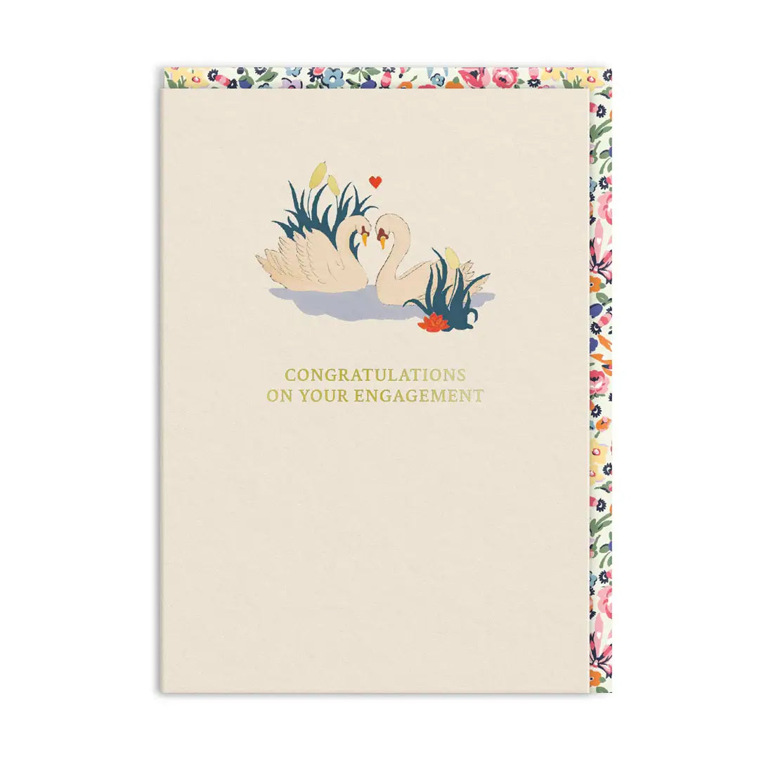 Cath Kidston Swans On Your Engagement Card