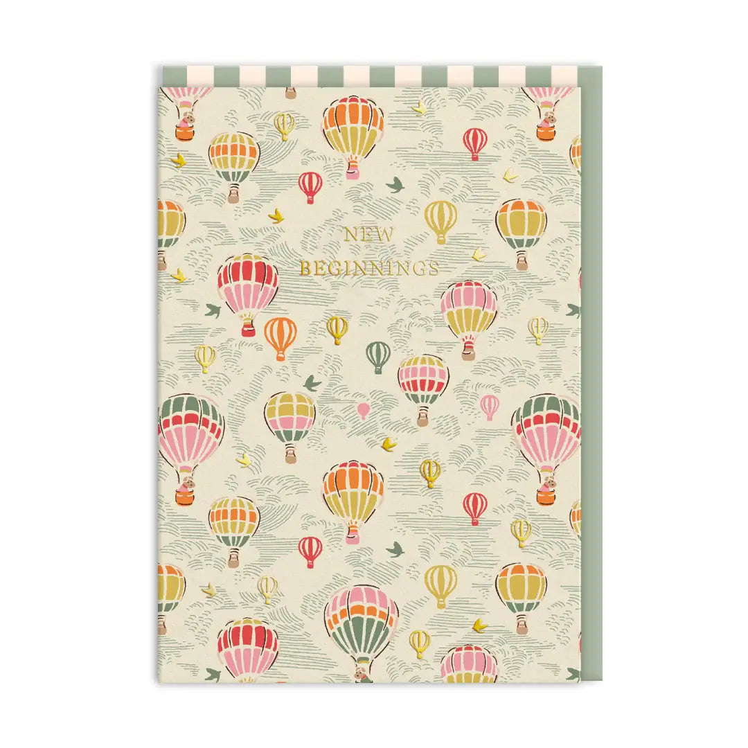 Cath Kidston Hot Air Balloons New Beginnings Greeting Card