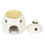 White Beehive Oil Burner. H14cm