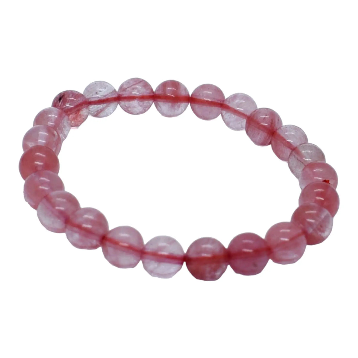 Cherry Quartz 8mm Gemstone Beaded Bracelet