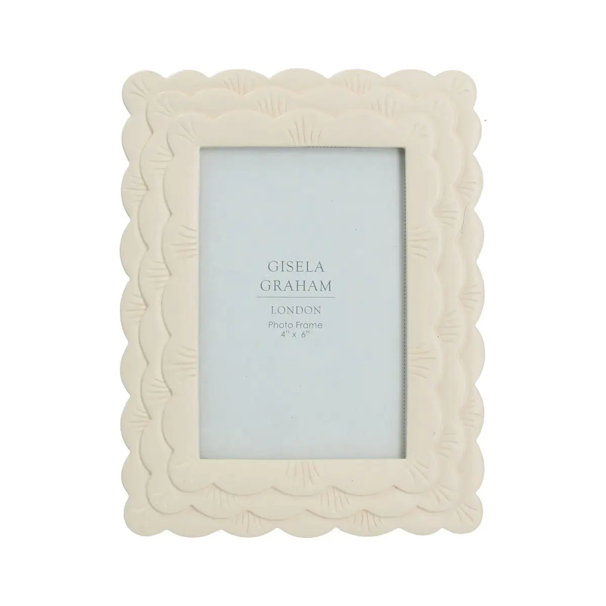 Cream Scallop Edge 4x6 Photo Frame by Gisela Graham