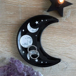 Crescent Moon Ceramic Trinket Dish