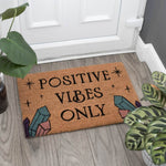 Natural Positive Vibes Only Coir Doormat