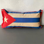 Large Cuba Flag Pillow Cushion in Woven Cotton