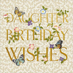 Daughter Birthday Card with Flowers & Butterflies
