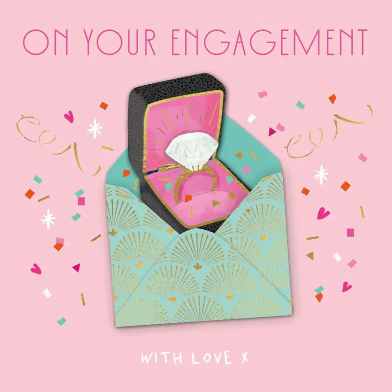 Diamond Ring Box Engagement Card