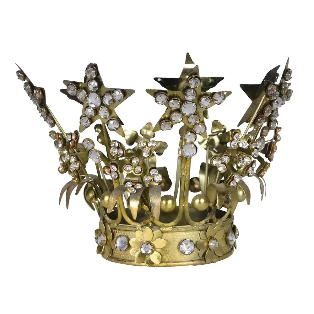 Elegant Gold and Diamante Crown