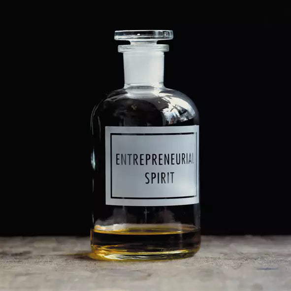 Etched Bottle of Entrepreneurial Spirit Card