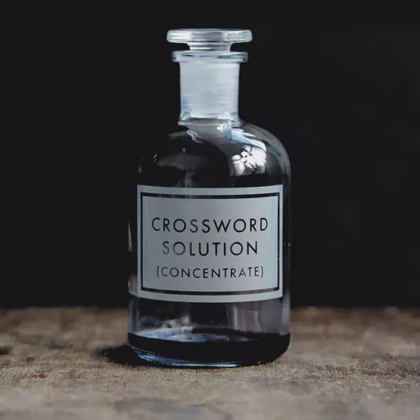 Etched Bottle of Crossword Solution (Concentrate) Card