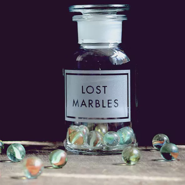 Etched Jar Of Lost Marbles Card