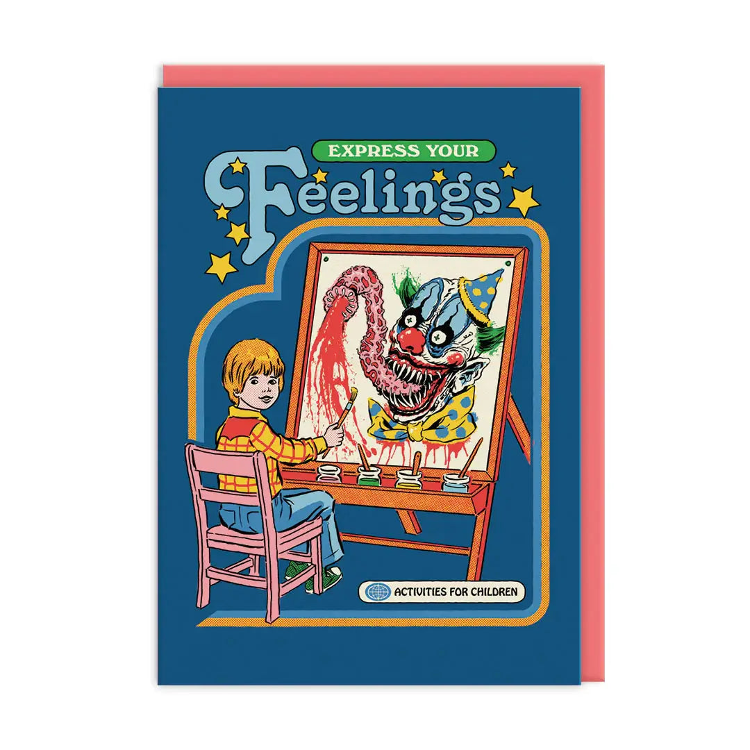 Fun retro greeting card to Express Your Feelings... buy in Southed card shop