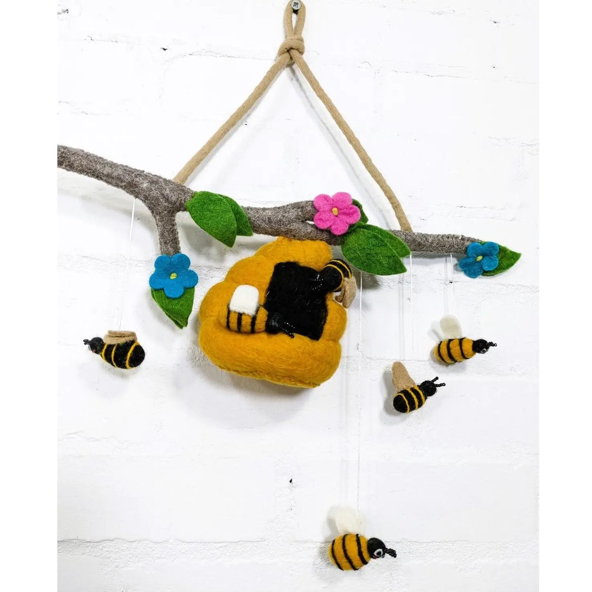 Felt Beehive Hanging Mobile in Southend at Under the Sun