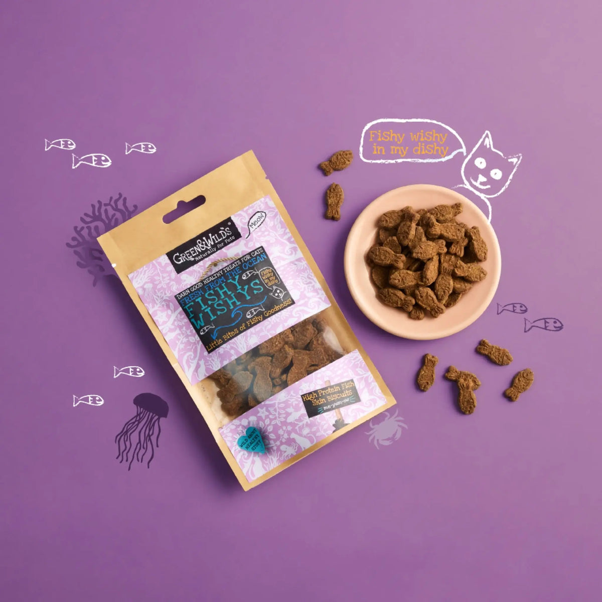 Fishy Wishys Cat Treats 50g